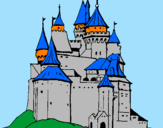 Desenho Castelo medieval pintado por felipe