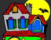 Desenho Casa do mistério pintado por JV