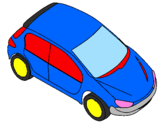 Desenho Carro visto de acima pintado por car