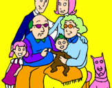 Desenho Família pintado por victor