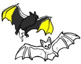 Desenho Um par de morcegos pintado por jhonny