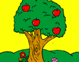 Desenho Macieira  pintado por Flávia