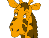 Desenho Cara de girafa pintado por lele