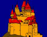 Desenho Castelo medieval pintado por Thiago Gonçalves