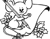 Desenho Rato com lápis e papel pintado por natal19