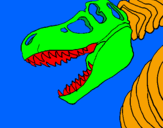 Desenho Esqueleto tiranossauro rex pintado por Mayara