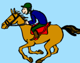 Desenho Corrida de cavalos pintado por Starsky 