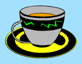Desenho Taça de café pintado por waleria