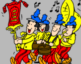 Desenho Banda de música pintado por kauana