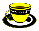 Desenho Taça de café pintado por g