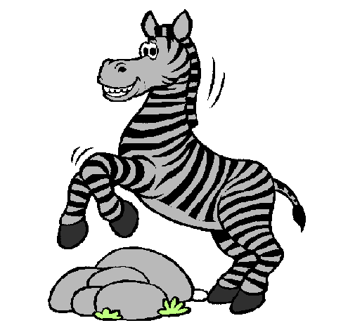Desenho Zebra a saltar pedras pintado por Jhonyd