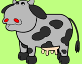 Desenho Vaca pensativa pintado por emiliano
