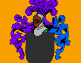 Desenho Escudo de armas e capacete pintado por rg