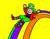 Desenho Duende no arco-íris pintado por isabela