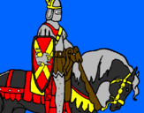Desenho Cavaleiro a cavalo pintado por tyui