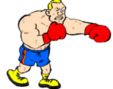 Desenho Boxeador pintado por jean