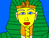 Desenho Tutankamon pintado por eduarda  e´   voce´