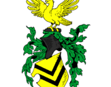 Desenho Escudo de armas e águia pintado por metralhas do mirna