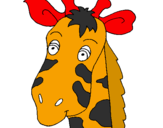 Desenho Cara de girafa pintado por vaca