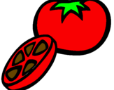 Desenho Tomate pintado por lucas