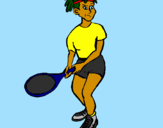 Desenho Rapariga tenista pintado por eddy