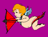 Desenho Cupido a voar pintado por rey misterio
