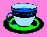 Desenho Taça de café pintado por sofia s