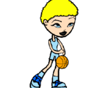 Desenho Jogadora de basquete pintado por Ana Sofia