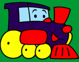 Desenho Comboio pintado por joana