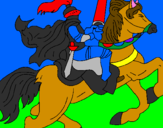 Desenho Cavaleiro a cavalo pintado por Arthur belini