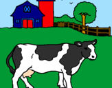 Desenho Vaca a pastar pintado por Danielly