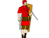 Desenho Soldado romano pintado por gabriel p