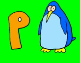 Desenho Pinguim pintado por gabrielle