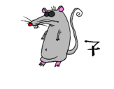 Desenho Rato pintado por erick