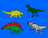 Desenho Dinossauros de terra pintado por rogerio