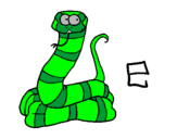 Desenho Serpente pintado por nataly