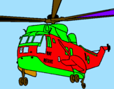 Desenho Helicoptero de resgate pintado por JOAO VITOR