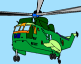 Desenho Helicoptero de resgate pintado por Francisco