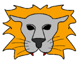 Desenho Leão pintado por braian