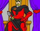 Desenho Cavaleiro rei pintado por hiago