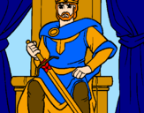 Desenho Cavaleiro rei pintado por jose