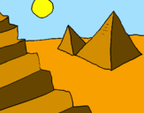 Desenho Pirâmides pintado por ana t