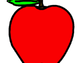 Desenho Maçã pintado por maçã