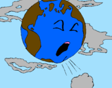 Desenho Terra doente pintado por Karine de Betim