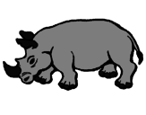Desenho Rinoceronte pintado por Amandha
