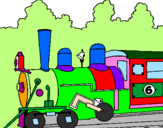 Desenho Locomotiva  pintado por André