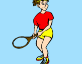 Desenho Rapariga tenista pintado por Rafita