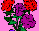 Desenho Ramo de rosas pintado por Ana Catarina