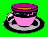 Desenho Taça de café pintado por maria fer