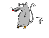 Desenho Rato pintado por bruno de lima